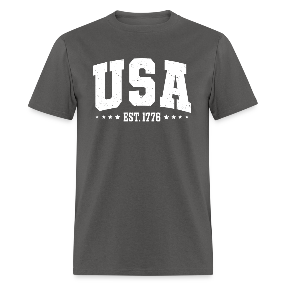 Retro USA Est 1776  Classic T-Shirt - charcoal