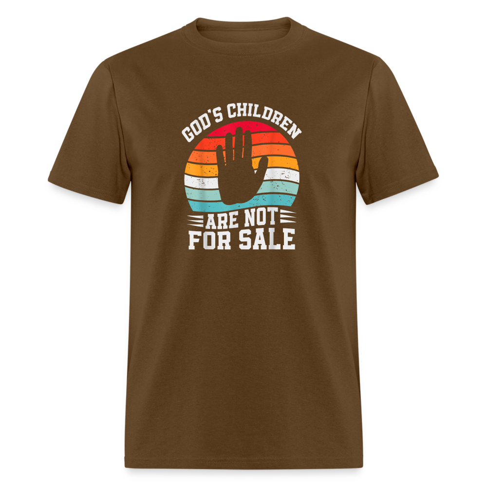 God's Children Are Not For Sale Classic T-Shirt - brown