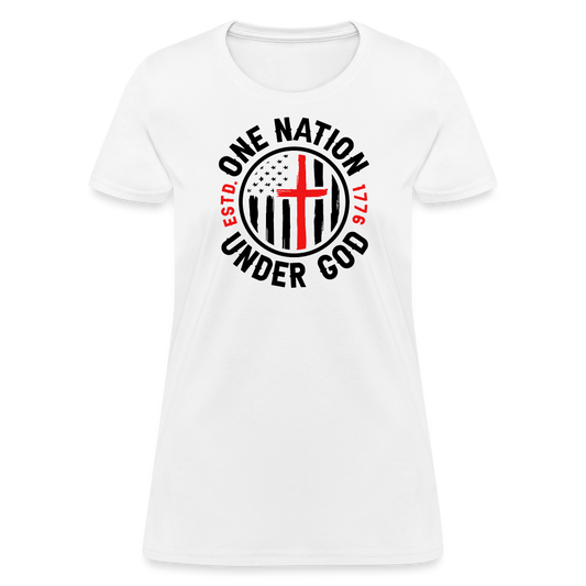 One Nation Under God Women's T-Shirt - white