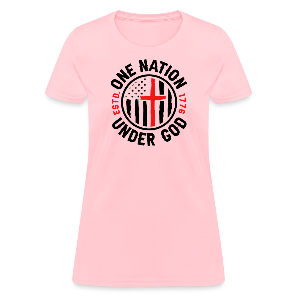 One Nation Under God Women's T-Shirt - pink