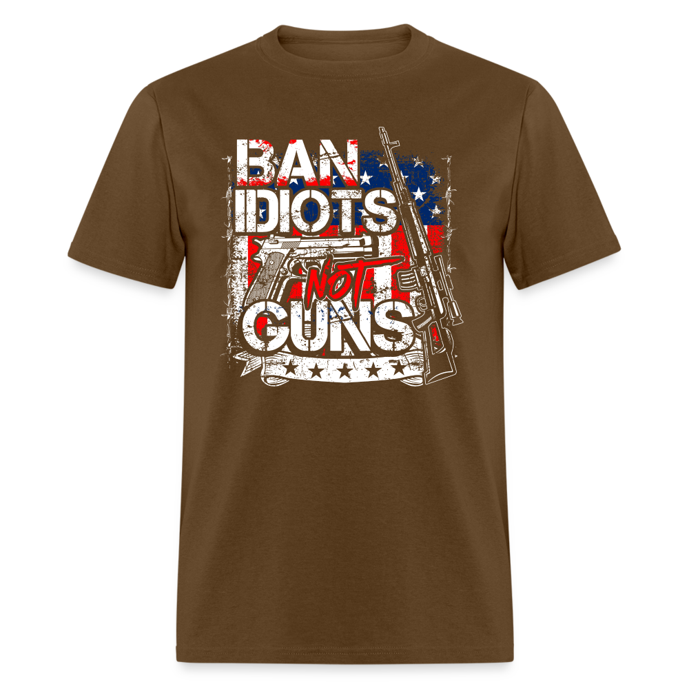 Ban idiots not Guns Classic T-Shirt - brown