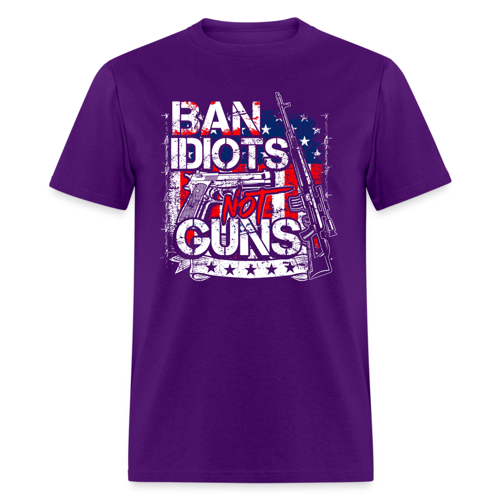 Ban idiots not Guns Classic T-Shirt - purple