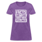 Facts Don't Care About Your Feelings Women's T-Shirt - purple heather