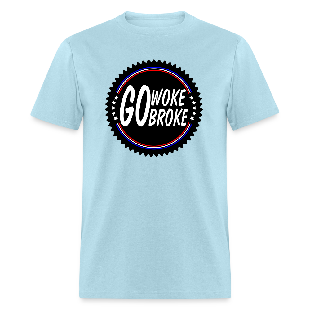 Go Woke Go Broke Classic T-Shirt - powder blue