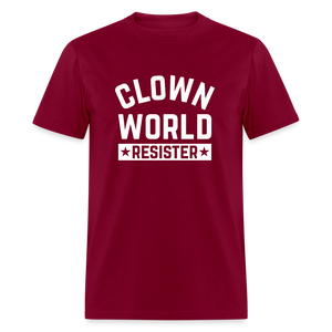 Clown World Resister Men's Classic T-Shirt - burgundy