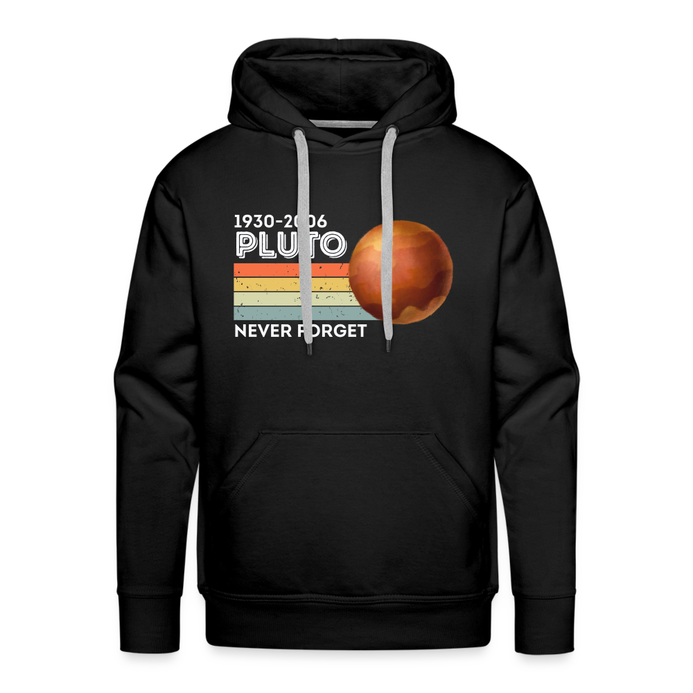 1930-2006 Pluto Never Forget Funny Men’s Premium Hoodie - black