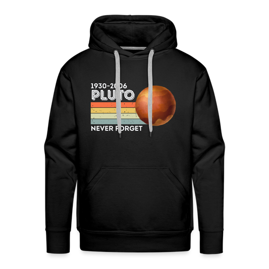 1930-2006 Pluto Never Forget Funny Men’s Premium Hoodie - black