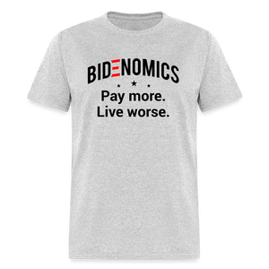 Bidenomics: Pay More, Live Worse Classic T-Shirt - heather gray