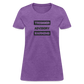 Trigger Advisory Warning Women's T-Shirt - purple heather