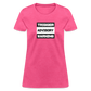 Trigger Advisory Warning Women's T-Shirt - heather pink