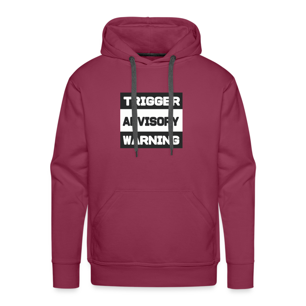 Trigger Advisory Warning Men’s Premium Hoodie - burgundy