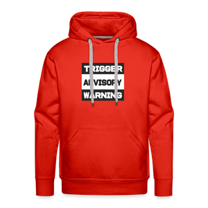 Trigger Advisory Warning Men’s Premium Hoodie - red