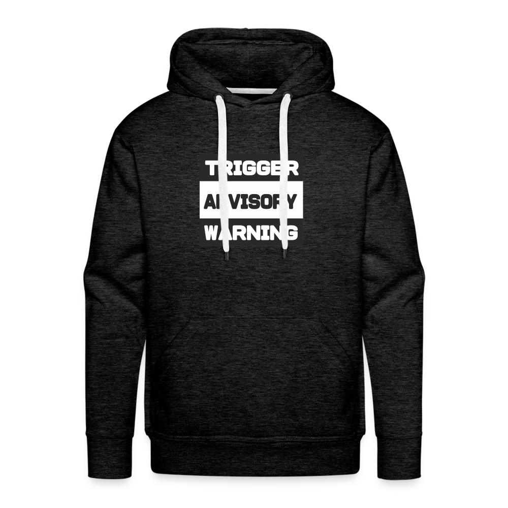 Trigger Advisory Warning Men’s Premium Hoodie - charcoal grey