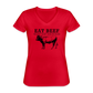 Eat Beef Women's V-Neck T-Shirt - red