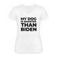 My Dog Is Smarter Than Biden Women's V-Neck T-Shirt - white