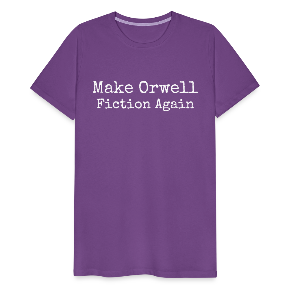 Make Orwell Fiction Again Men's Premium T-Shirt - purple