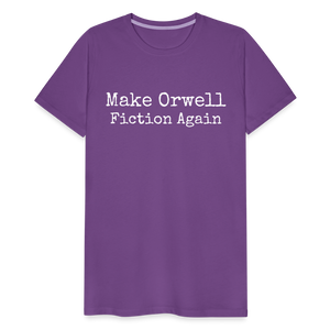 Make Orwell Fiction Again Men's Premium T-Shirt - purple