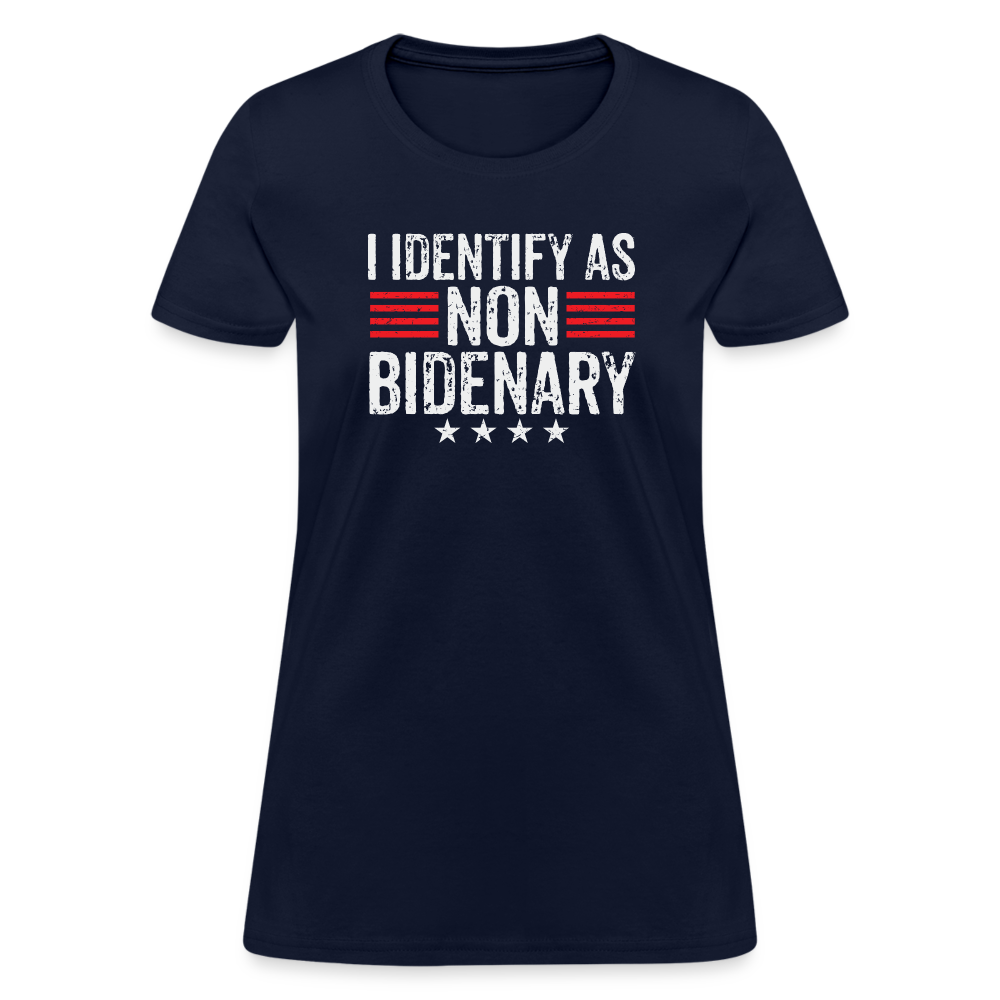 I Identify as Non-Bidenary Women's T-Shirt - navy