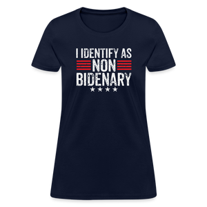 I Identify as Non-Bidenary Women's T-Shirt - navy