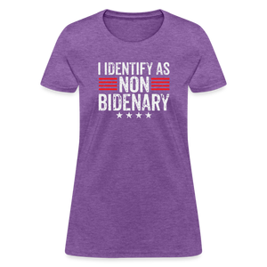 I Identify as Non-Bidenary Women's T-Shirt - purple heather