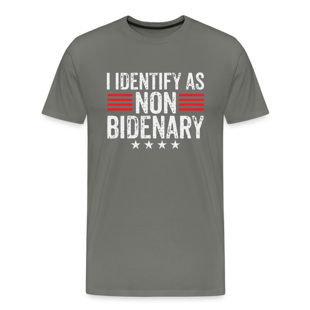 I Identify as Non-Bidenary Men's Premium T-Shirt - asphalt gray