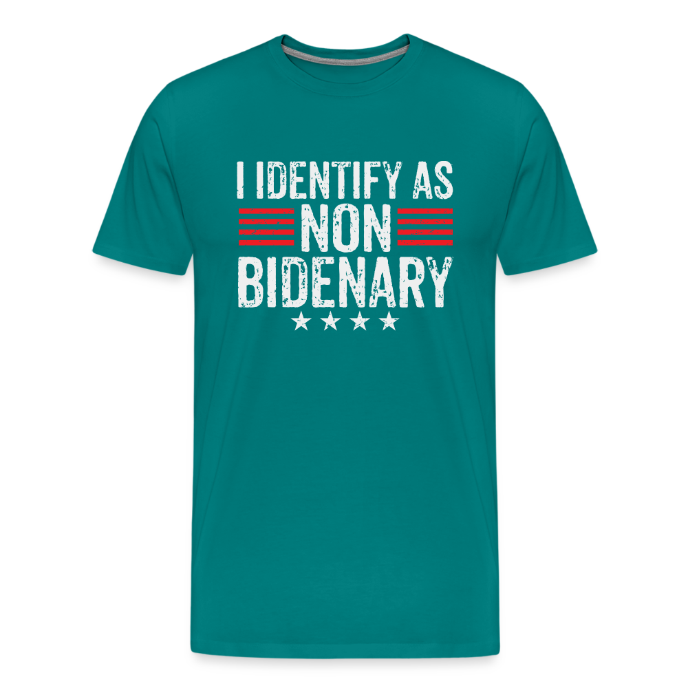 I Identify as Non-Bidenary Men's Premium T-Shirt - teal