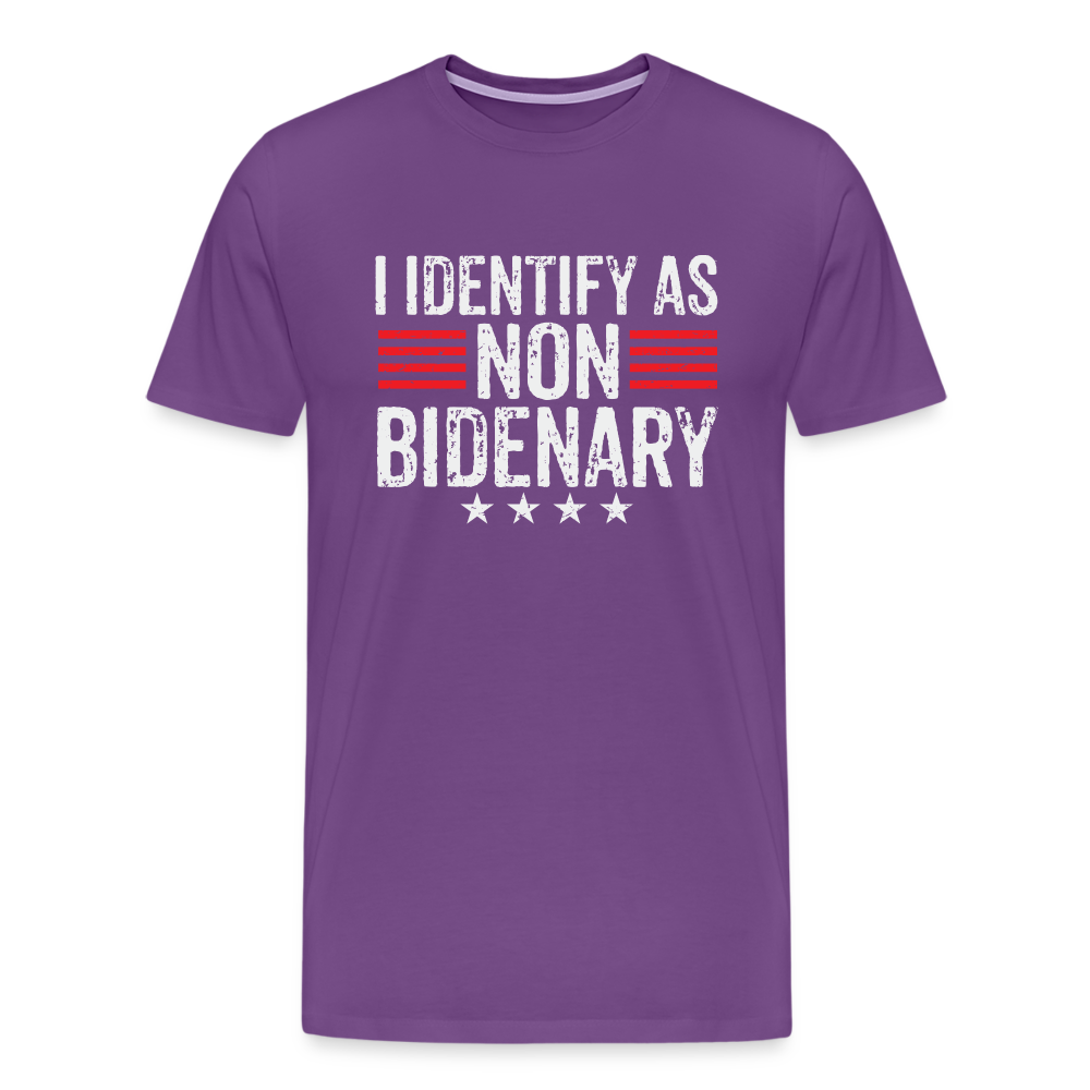 I Identify as Non-Bidenary Men's Premium T-Shirt - purple