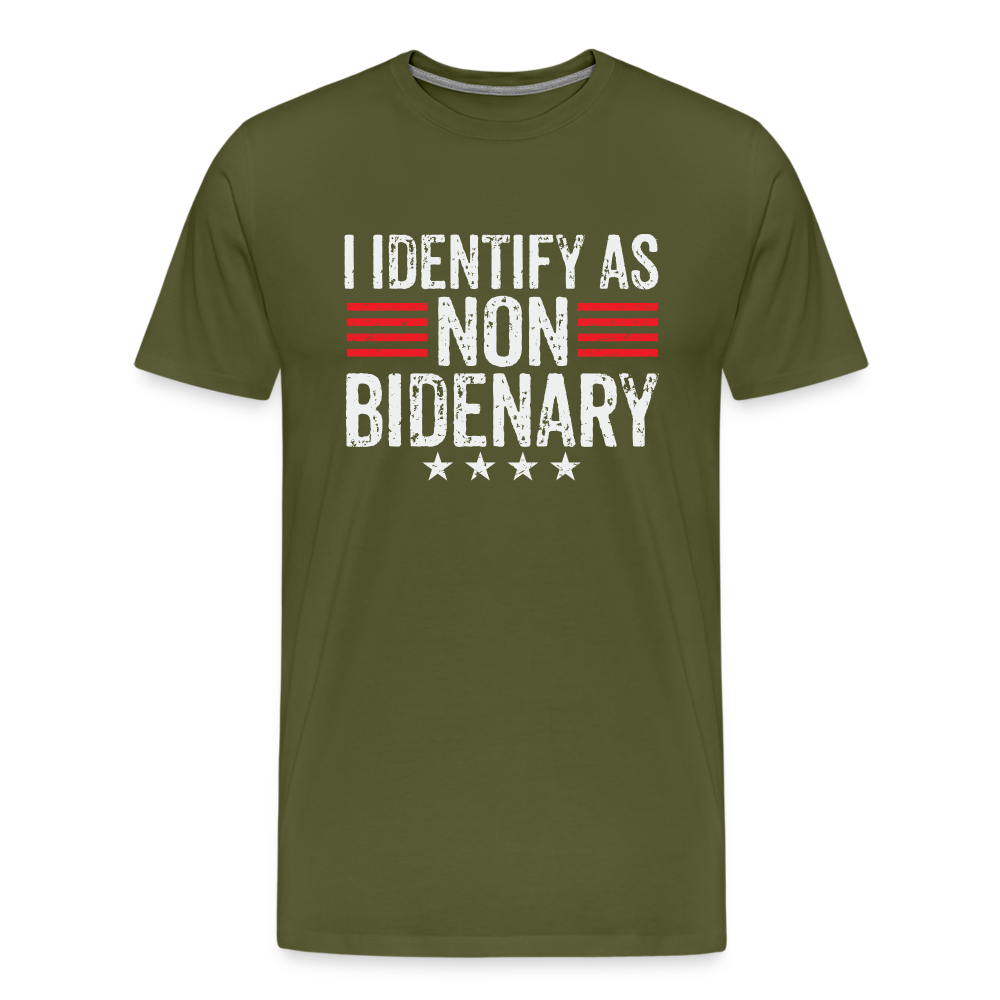 I Identify as Non-Bidenary Men's Premium T-Shirt - olive green