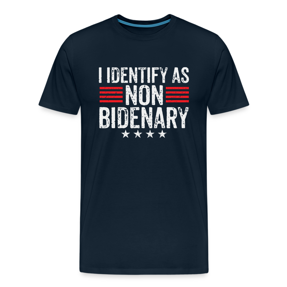 I Identify as Non-Bidenary Men's Premium T-Shirt - deep navy