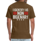 I Identify as Non-Bidenary (Back Print) Classic T-Shirt - brown