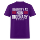 I Identify as Non-Bidenary (Back Print) Classic T-Shirt - purple