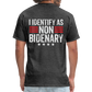 I Identify as Non-Bidenary (Back Print) Classic T-Shirt - heather black