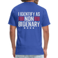 I Identify as Non-Bidenary (Back Print) Classic T-Shirt - royal blue