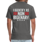 I Identify as Non-Bidenary (Back Print) Classic T-Shirt - charcoal