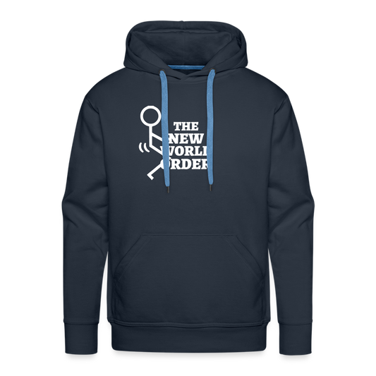 F**k The New World Order Men’s Premium Hoodie - navy