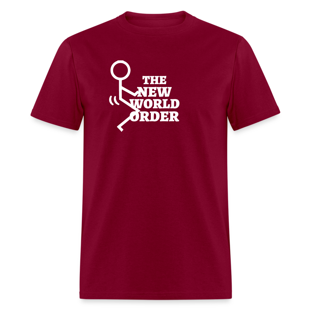 F**k The New World Order Classic T-Shirt - burgundy