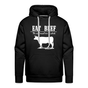 Eat Beef - The west wasn't won on Salads Men’s Premium Hoodie - black