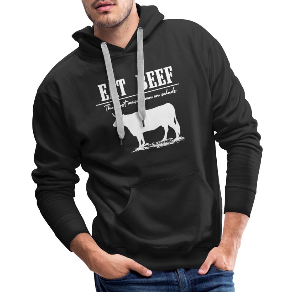 Eat Beef - The west wasn't won on Salads Men’s Premium Hoodie - black