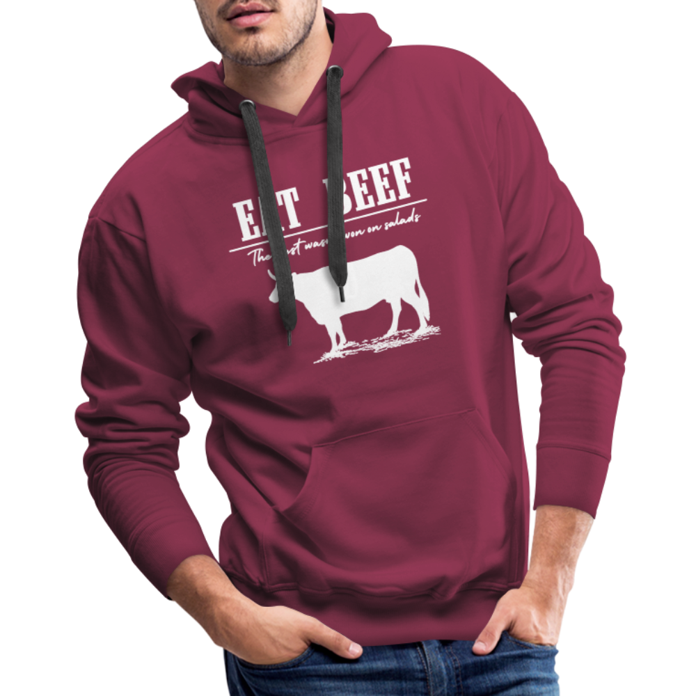 Eat Beef - The west wasn't won on Salads Men’s Premium Hoodie - burgundy