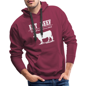 Eat Beef - The west wasn't won on Salads Men’s Premium Hoodie - burgundy