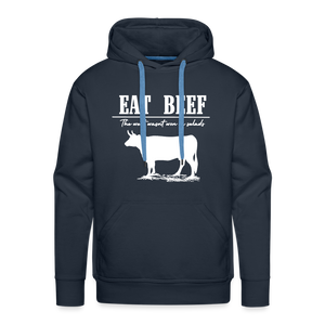 Eat Beef - The west wasn't won on Salads Men’s Premium Hoodie - navy