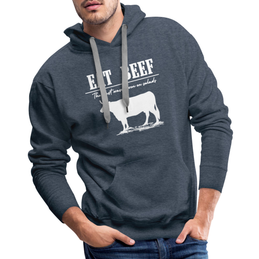 Eat Beef - The west wasn't won on Salads Men’s Premium Hoodie - heather denim