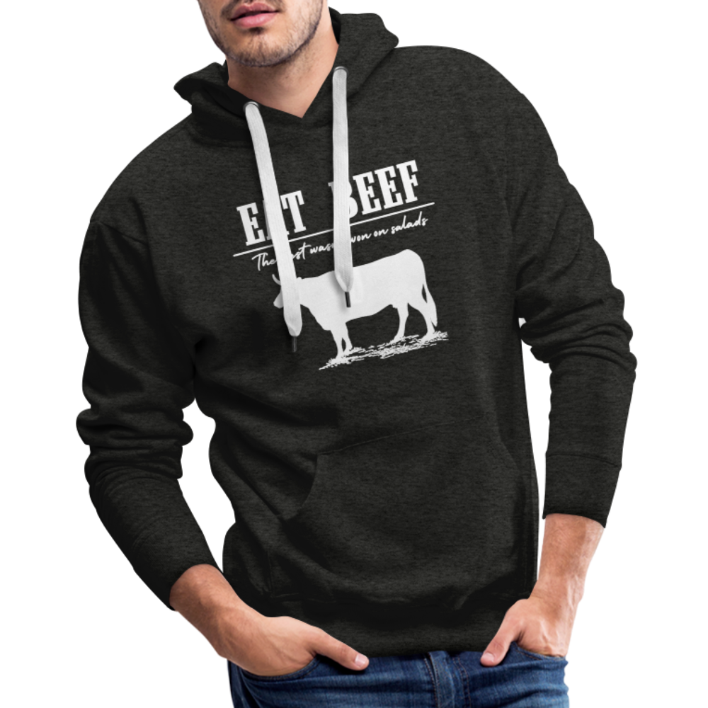 Eat Beef - The west wasn't won on Salads Men’s Premium Hoodie - charcoal grey