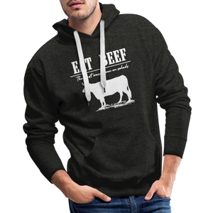 Eat Beef - The west wasn't won on Salads Men’s Premium Hoodie - charcoal grey