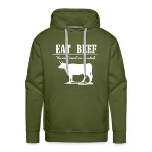 Eat Beef - The west wasn't won on Salads Men’s Premium Hoodie - olive green