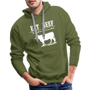 Eat Beef - The west wasn't won on Salads Men’s Premium Hoodie - olive green