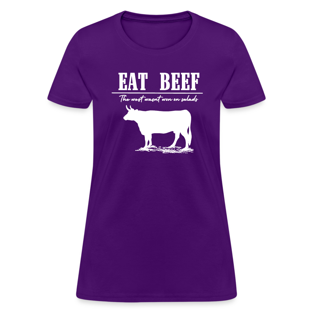 Eat Beef - The west wasn't won on Salads Women's T-Shirt - purple