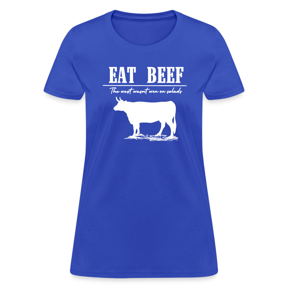 Eat Beef - The west wasn't won on Salads Women's T-Shirt - royal blue