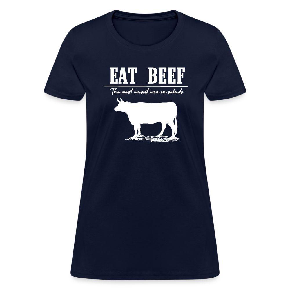 Eat Beef - The west wasn't won on Salads Women's T-Shirt - navy