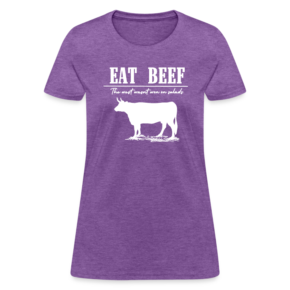 Eat Beef - The west wasn't won on Salads Women's T-Shirt - purple heather